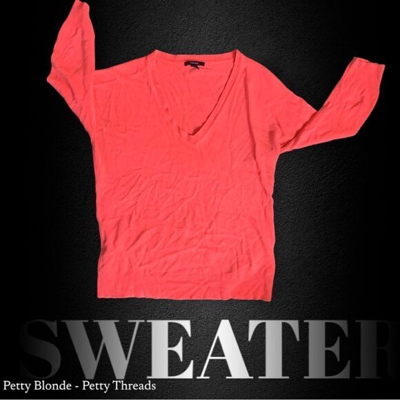 Y2K Coral Knit Tunic Top Forever 21 L Longline Sweater Festival Boho Soft Cozy - Picture 7 of 10